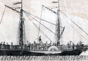 Das erste Dampfschiff